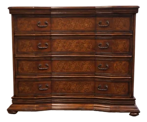 Eastern Legends Contemporary Rustic European Walnut 60" Four Drawer Chest