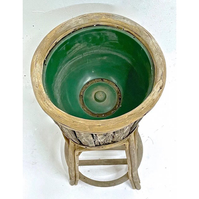Outdoor Rustic Weathered Plant Stand For Sale - Image 4 of 7