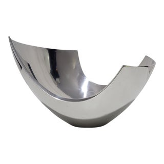 1980s Post Modern Abstract Aluminum Bowl by Michael Lax For Sale