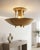 Handmade Mid-Century Modern Brass Flush Mount Ceiling Light Art Deco Organic Design Lighting for Entryway, Bedroom, Dining For Sale - Image 9 of 16