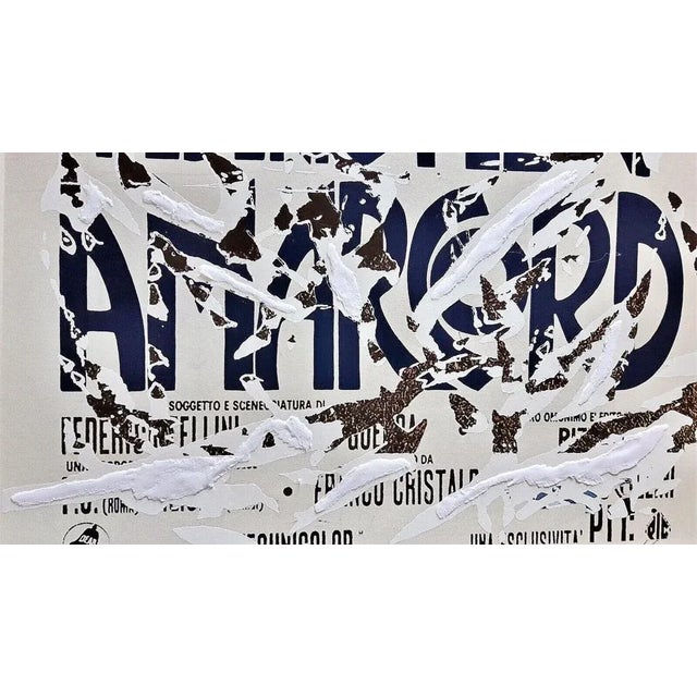 Mimmo Rotella Color silkscreen and collage on Fedrigoni watercolor paper gr 360 cm 101x72 Signed and numbered by hand by...