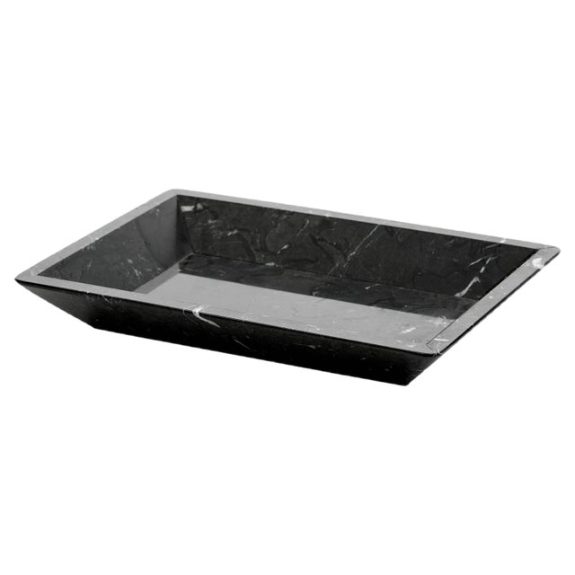 Black Marquina Marble Tray or Plate For Sale
