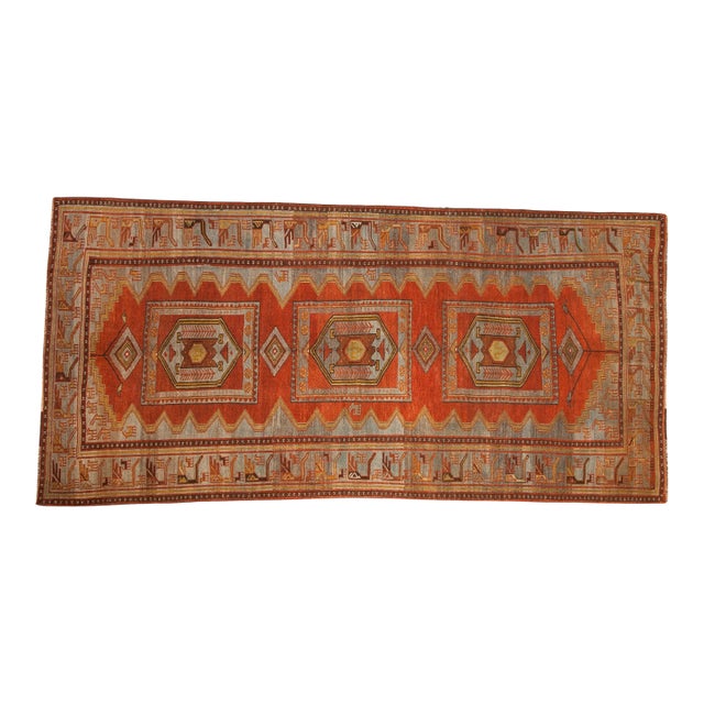 Vintage Distressed Northwest Persian Rug Runner - 5'3" x 10'7" For Sale