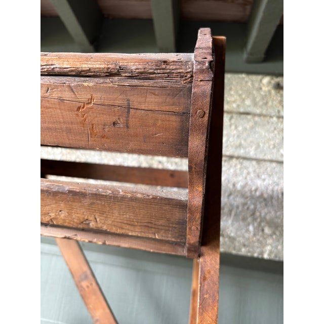 Vintage Rustic Wooden Farmhouse Market Display/Produce Stand For Sale In Savannah - Image 6 of 15