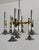Large Italian Chrome and Brass Trumpet Chandelier attributed to Lumi Milano, 1970s For Sale - Image 13 of 18