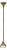 Postmodern Fluted Brass Torchiere Floor Lamp from Relco, Italy, 1980s For Sale