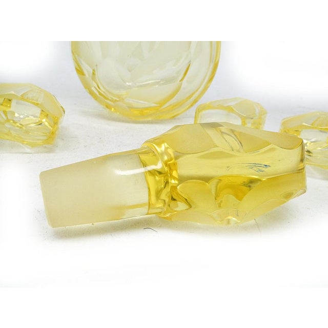 1930s Art Deco Liquor Set from Moser, Czechoslovakia, 1930s, Set of 7 For Sale - Image 5 of 18