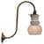 German Holophane Glass Brass and Enamel Converted Gas Wall Lamp, 1910s For Sale - Image 4 of 8