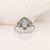 2ct Santa Maria Aquamarine Ring with Natural Diamonds in Solid 14K Gold Oval 10x8mm For Sale - Image 4 of 8