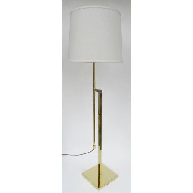 Mid-Century Modern C.1960's Mid-Century Laurel Lamp Company "Telescoping" Adjustable Brass Floor Lamp For Sale - Image 3 of 13