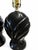 1980s Vintage 1980s Postmodern Black Glazed Ceramic Table Lamps — Pair For Sale - Image 5 of 9