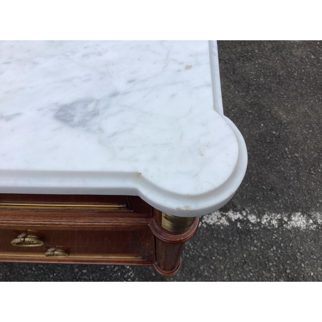 French Louis XVI-Style Commode W/ Marble Top For Sale - Image 10 of 13