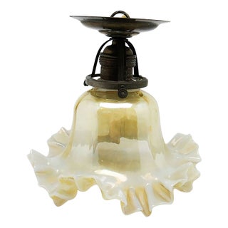 Early 20th Century Glass Pendant Lamp For Sale
