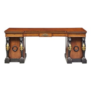 Early 19th Century Regency Mahogany Sideboard With Ebony Inlays For Sale