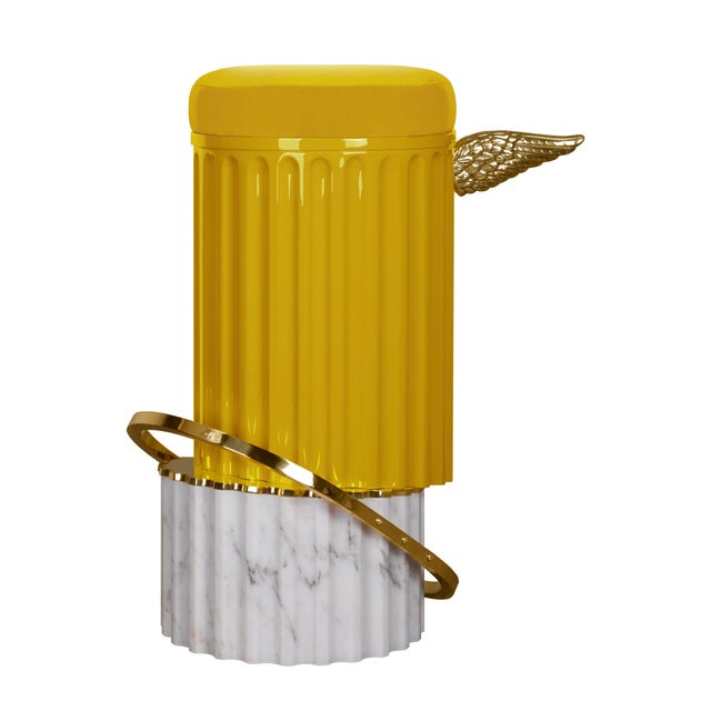 Gold Flahy Bar Stools by Malabar For Sale - Image 8 of 11