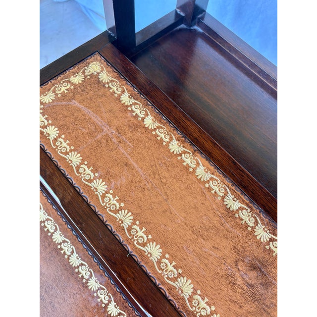 Brown 20th Century English Walnut Metamorphic Library Steps Side Table For Sale - Image 8 of 12