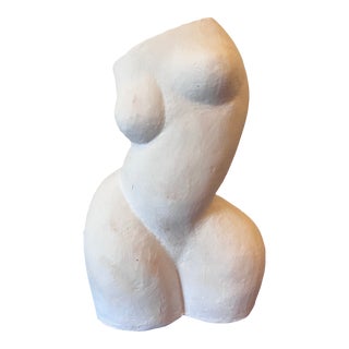 Vintage Organic Modern Figurative Maquette of Female Torso For Sale