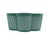 Beautiful Teal Checkered Flower-Shaped Flower Pot For Sale In New York - Image 6 of 9