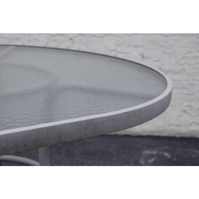 Tan Woodard Ramsgate Oval Patio Dining Table And Six Chairs Set For Sale - Image 8 of 18