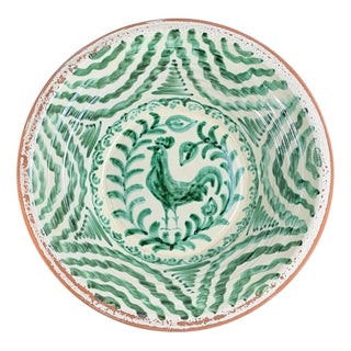 Large Spanish Fajalauza Ceramic Lebrillo Bowl For Sale