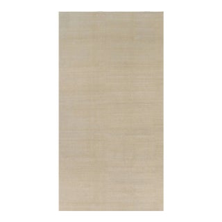 Rug & Kilim’s Oversized Contemporary Textural Solid Rug in Beige Tones - 10x19 For Sale