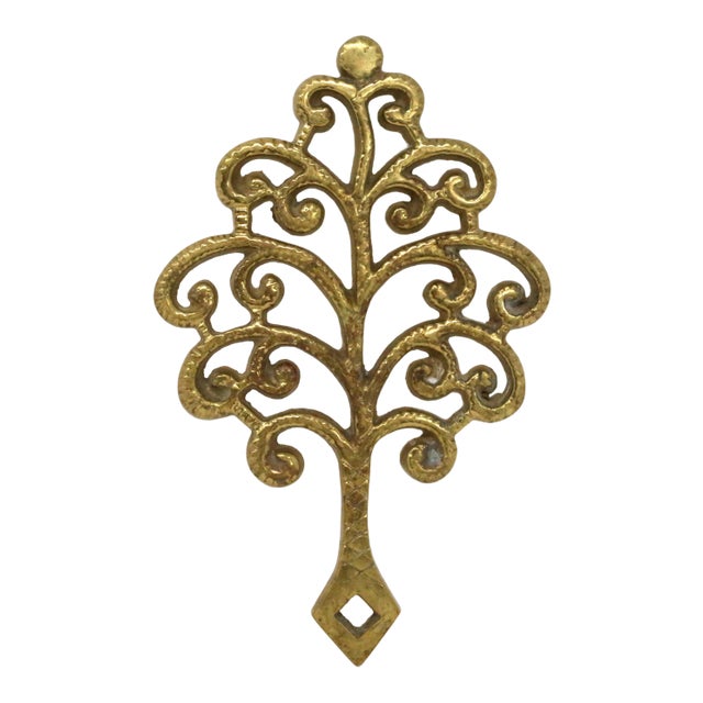 Vintage Brass Vine Trivet For Sale