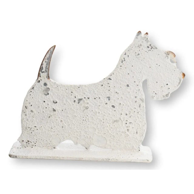 Farmhouse English Salvaged Metal Scottie Dog For Sale - Image 3 of 4