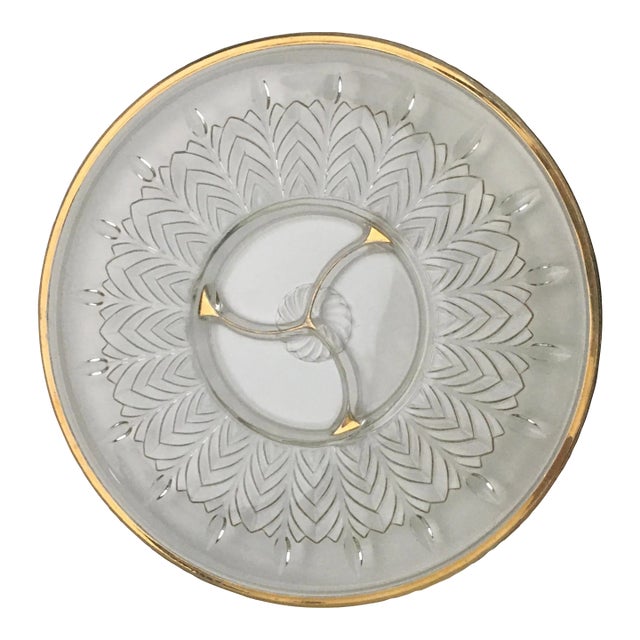 1950s Jeanette Glass Appetizer Platter For Sale