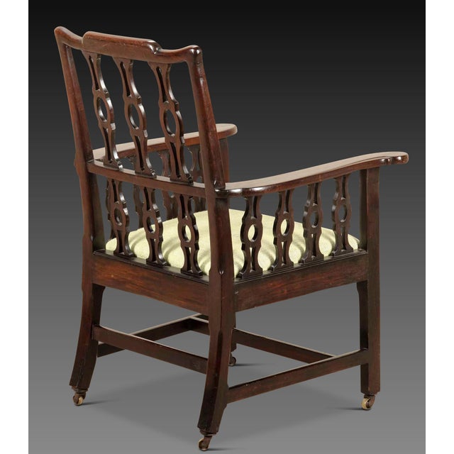 Wood George III Mahogany Armchair, 1780 For Sale - Image 7 of 8