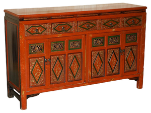 Vintage Chinese Lacquered Sideboard