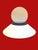 large space-age lamp in white opaline glass, steel, and a mamro base dual light function: both the bottom disc and the top...