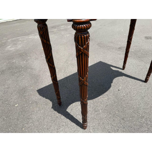 Chestnut Maitland Smith Flame Mahogany Federal Style Console Table For Sale - Image 8 of 10