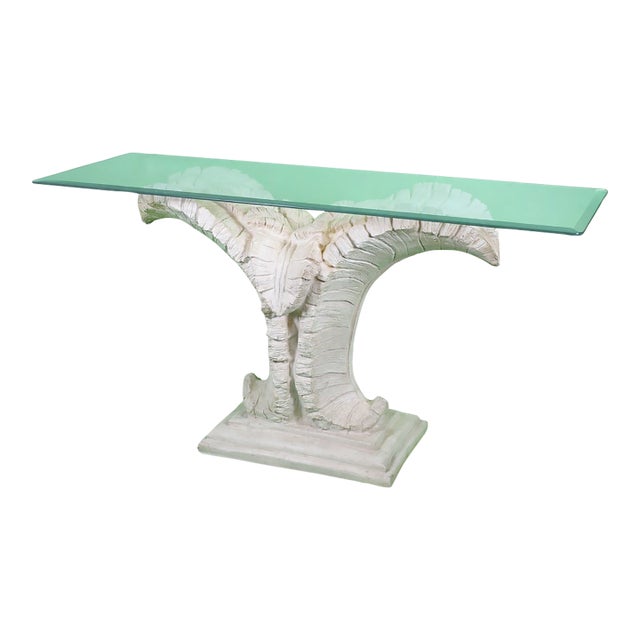 Serge Roche Blonde Palm Console For Sale