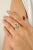 Green Zambian Emerald Pharaonic Style Cluster Diamond Ring Size 5.5 For Sale - Image 8 of 12