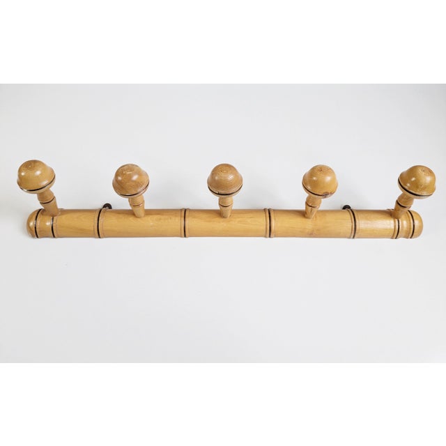 Wall-Mounted Wardrobe in Bamboo Look, France, 1950s For Sale - Image 6 of 11