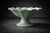 Vintage Mid-Century Celadon Scalloped Pedestal Compote Bowl — Console Centerpiece For Sale In Los Angeles - Image 6 of 12