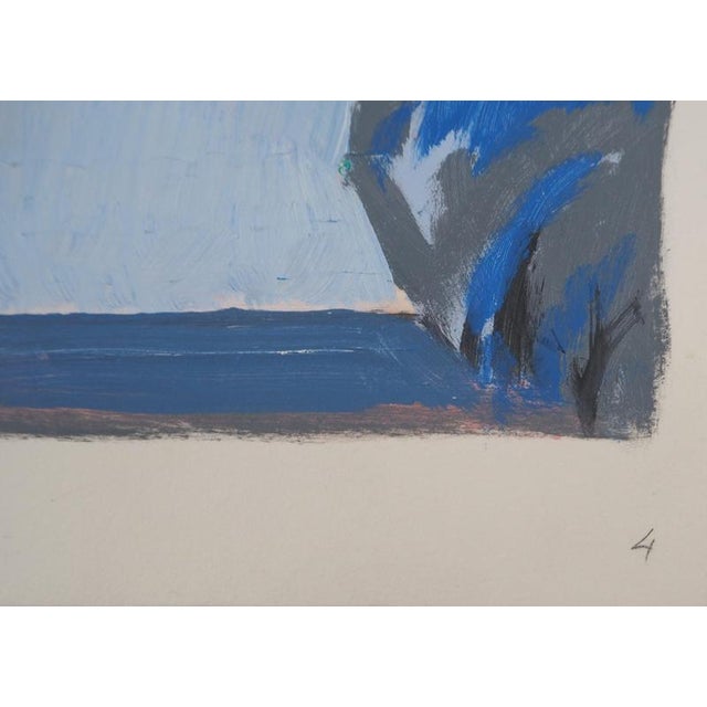 Paper Gabriel Godard, Blue Forest, Gouache For Sale - Image 7 of 10