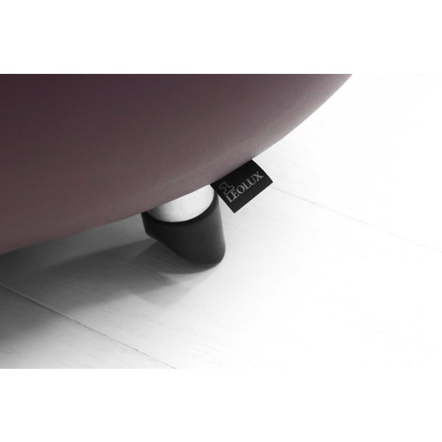 Purple Leather Pallone Pa Lounge Chairs by Roy de Scheemaker for Leolux, Set of 2 For Sale - Image 8 of 10