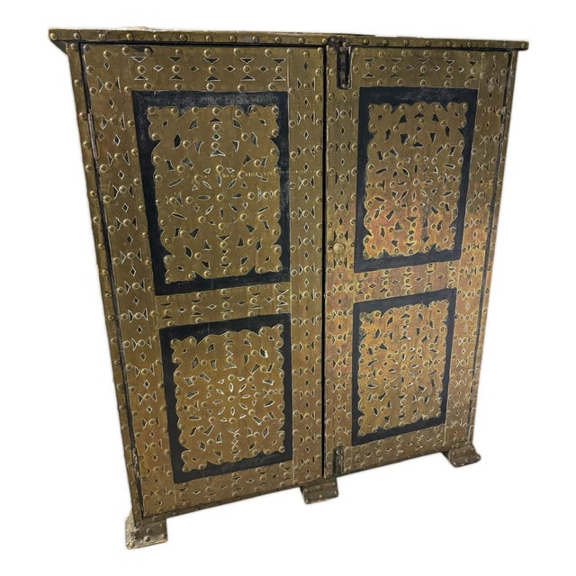 Italian Brass Cabinet For Sale