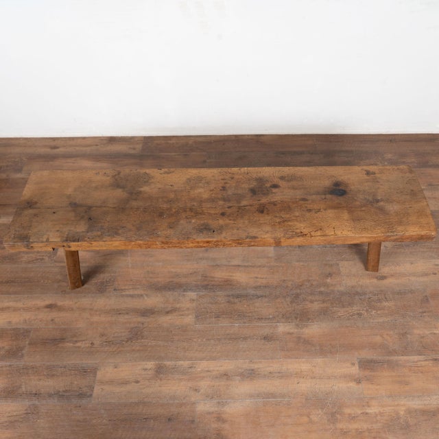 Rustic 20th Century Rustic Narrow Coffee Table or Bench With Peg Legs For Sale - Image 3 of 14