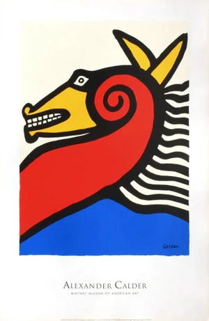 1990 Alexander Calder Horse Screenprint Poster
