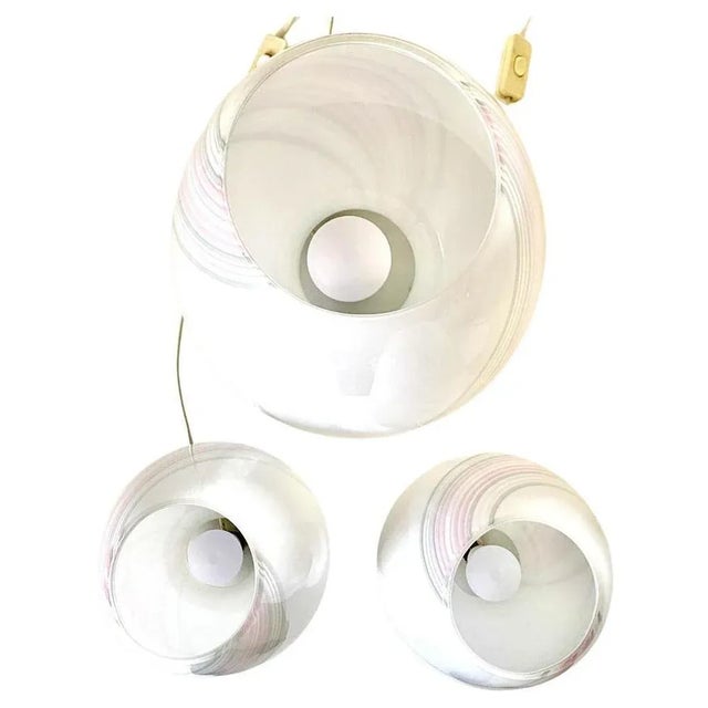 1970s Murano Glass Mushroom Lamps, Italy, 1970s, Set of 3 For Sale - Image 5 of 11