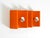 Mid-Century Modern Space Age Metal Wall Lamps in Orange by Klaus Hempel for Kaiser Leuchten, 1960s, Set of 2 For Sale - Image 3 of 18