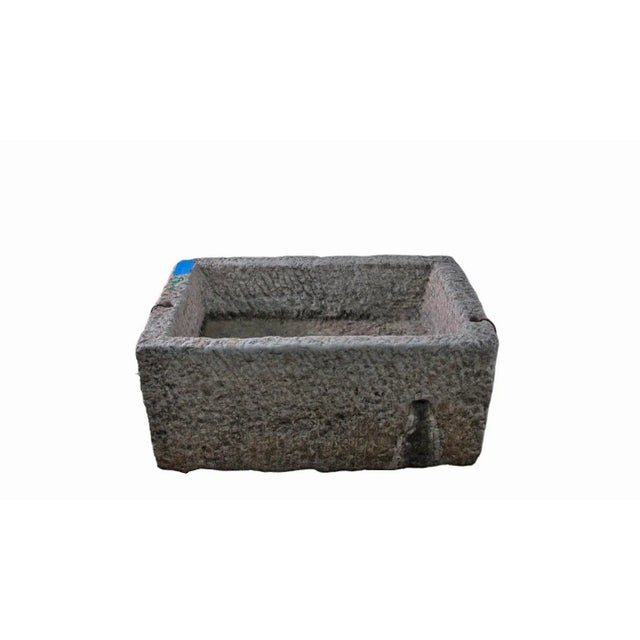 34" Inch Long Hand Chiseled Stone Trough 16 For Sale In Greensboro - Image 6 of 7