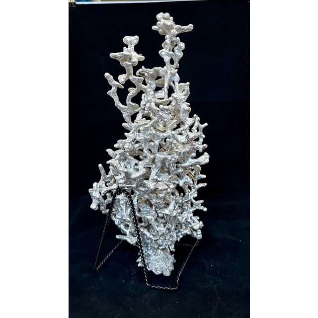 Large Aluminum Ant Colony Cast Sculpture on Stand — Organic Brutalist Form For Sale - Image 4 of 6
