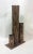 A spectacular tall Brutalist style decorative sculptural torch cut metal vase with a variegated finish in shades of brass,...