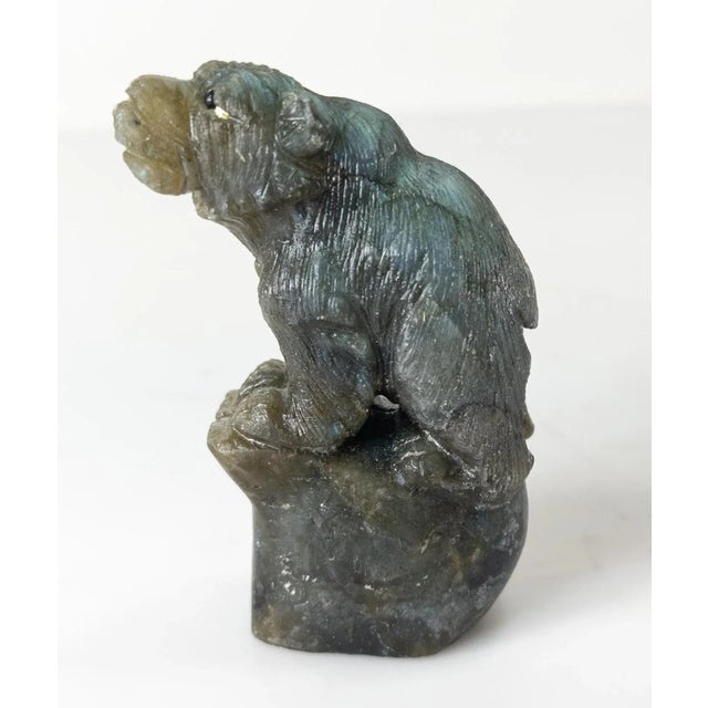 We are selling this carved Labradorite stone figure of a bear. The bear is probably late 20th century and carved to...