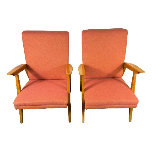 Vintage Scandinavian Armchairs, 1960s, Set of 2 For Sale