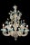 Chandelier Rezzonico in artistic glass entirely mottled with gold leaf. The artwork is designed in antique baroque and...