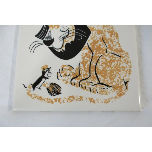Mid-Century Modern Prototype Lion Tile by Mosaic Tile Company For Sale - Image 3 of 6